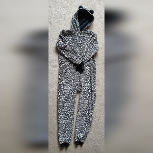 The Children's Place Leopard-Print Fleece Jumpsuit with Black Trim